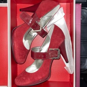 Hardly worn Style&Co velvet red heels